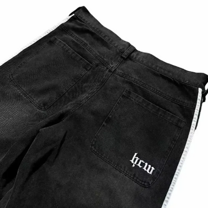 Men's Vintage Embroidered Denim Jeans