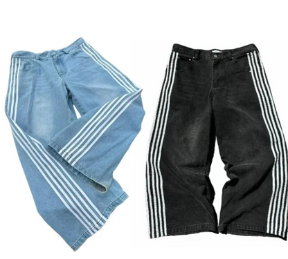 Men's Vintage Embroidered Denim Jeans