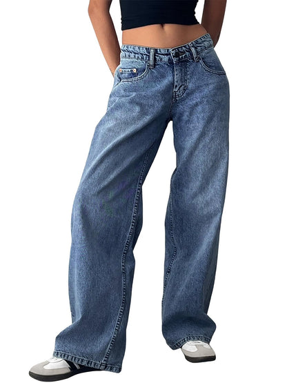 Chic Loose Denim Boyfriend Jeans Women's Y2K Fashion