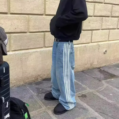 Men's Vintage Embroidered Denim Jeans