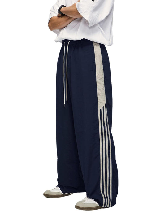 Aelfric Eden Y2k Striped Wide-Leg Track Pants