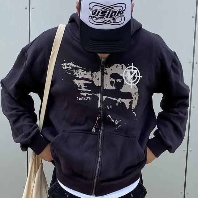 Grunge Revival Y2K Hoodie