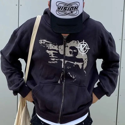 Grunge Revival Y2K Hoodie