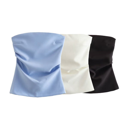 2023 Chic Y2K Off-Shoulder Ruffle Top
