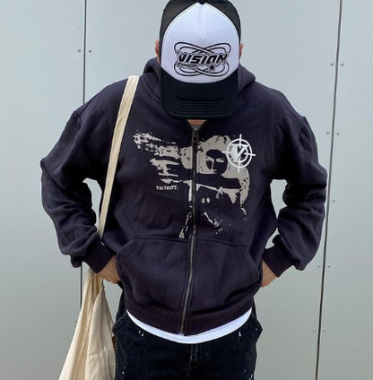 Grunge Revival Y2K Hoodie